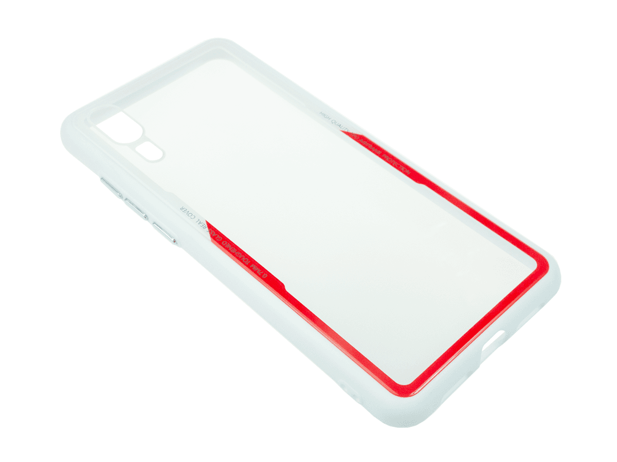 Etui Creative Huawei P20 biało-czerwone