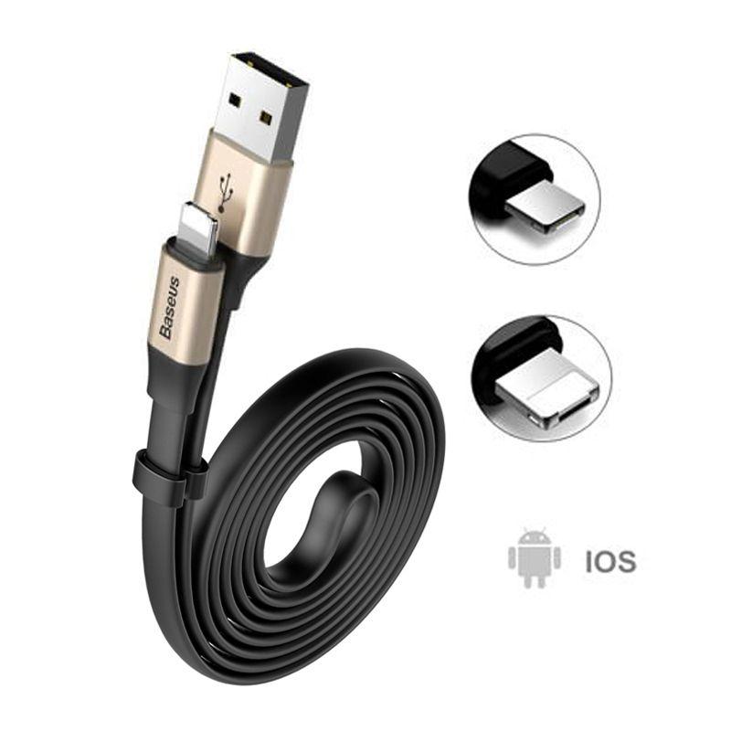 Kabel USB Baseus 2w1 (Android/iOS) 1,2m złoty