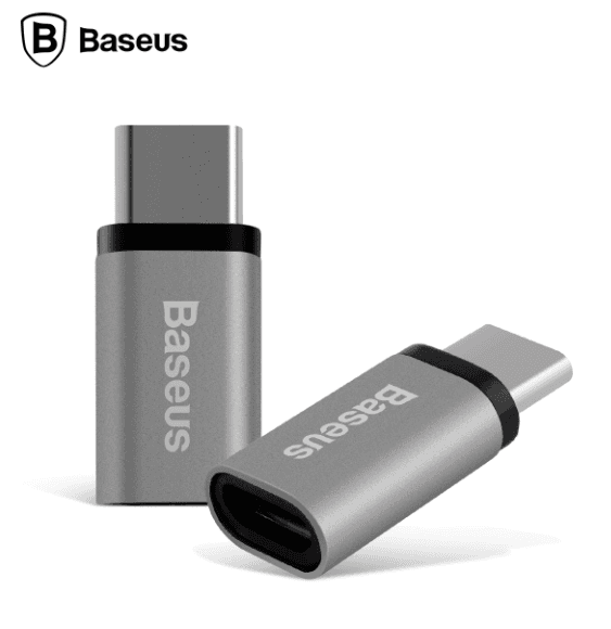 Baseus adapter przejściówka ze złącza micro USB na USB Type-C szary ( CATYPEC-DL0G )