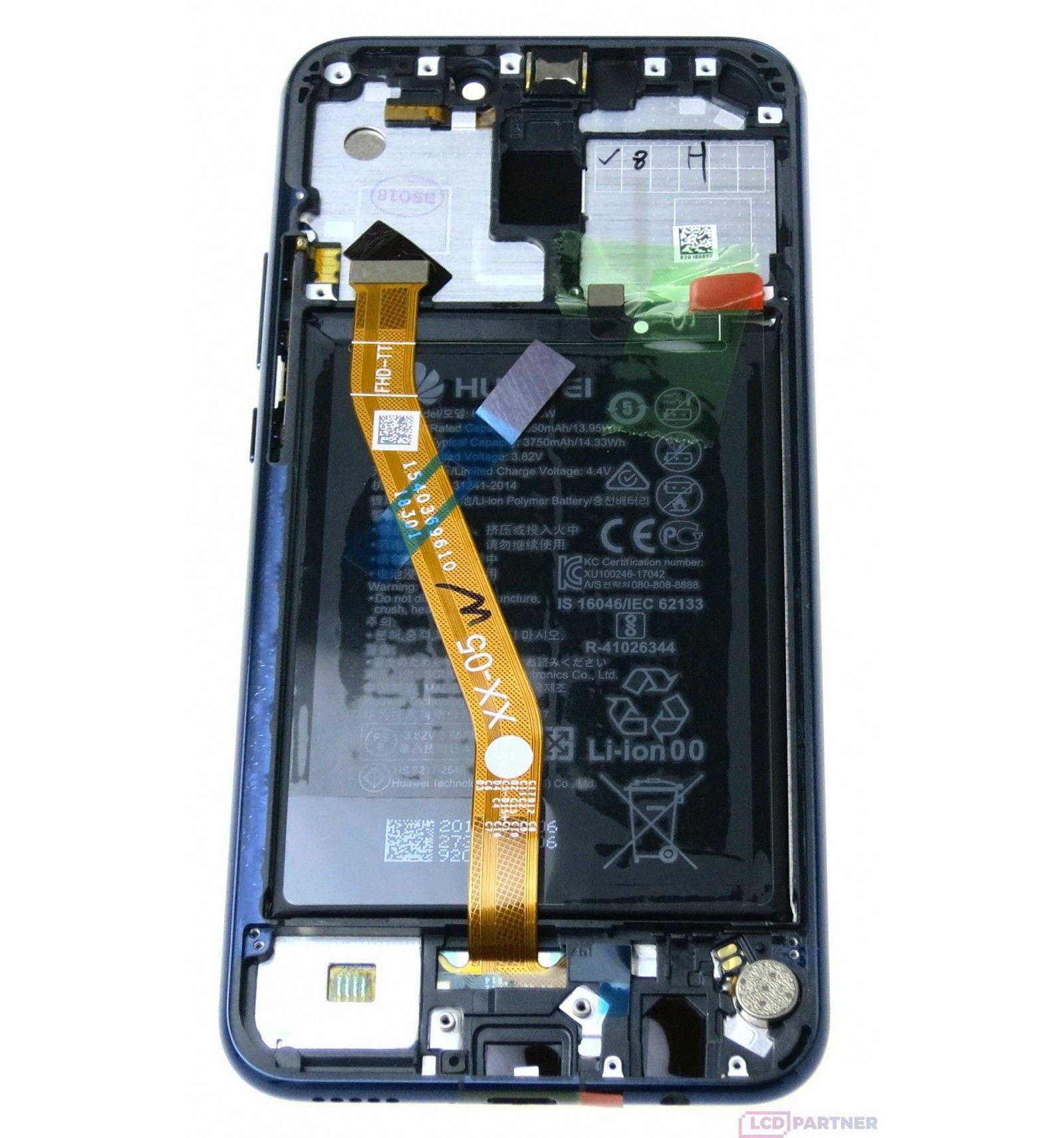 Oryginalny Wyświetlacz LCD + ekran dotykowy Huawei Mate 20 lite z ramką i baterią niebieski