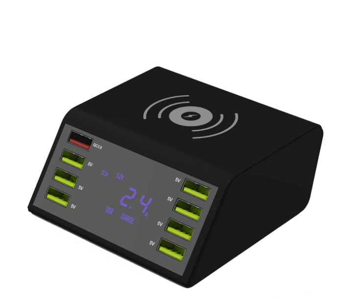 Charger - 8x USB charging station + induction charging