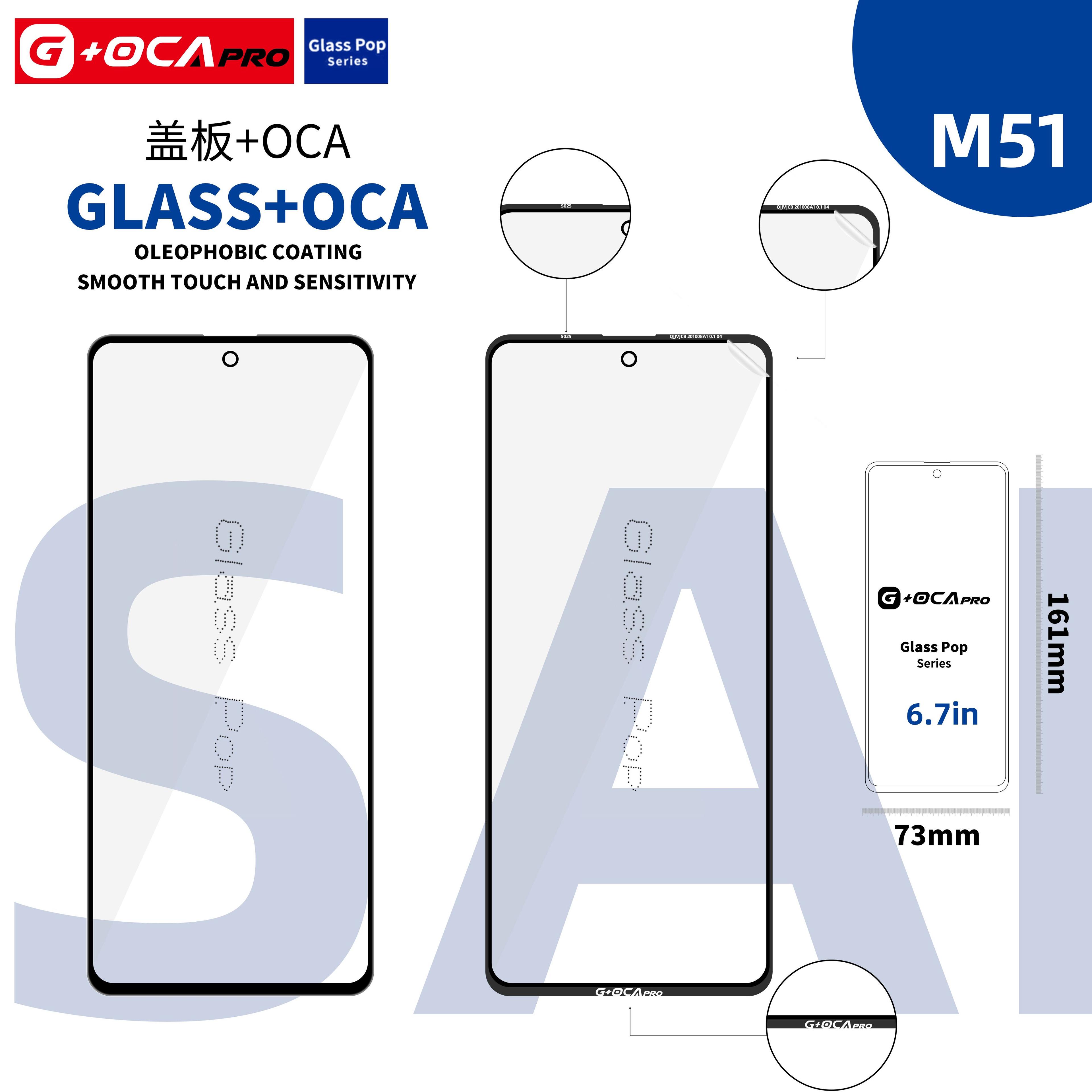Szybka G + OCA Pro (z powłoką oleofobową) Samsung SM-M515 Galaxy M51