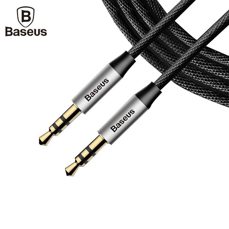 Baseus Kabel audio mini jack 3,5mm AUX Yiven 0,5m czarno-srebrny (CAM30-AS1)