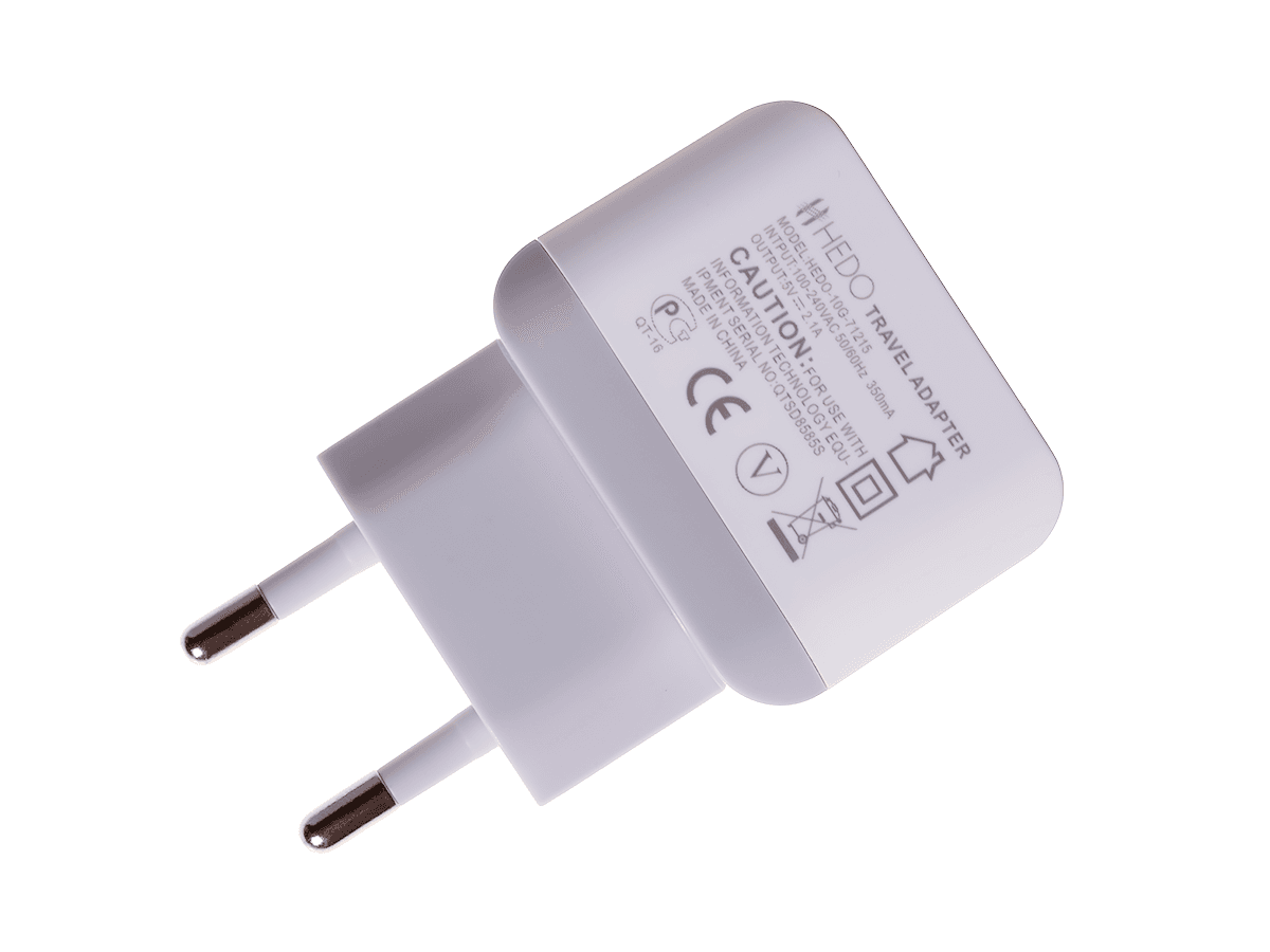 Adapter ładowarka sieciowa USB HEDO 2,1A - biała (oryginalna)