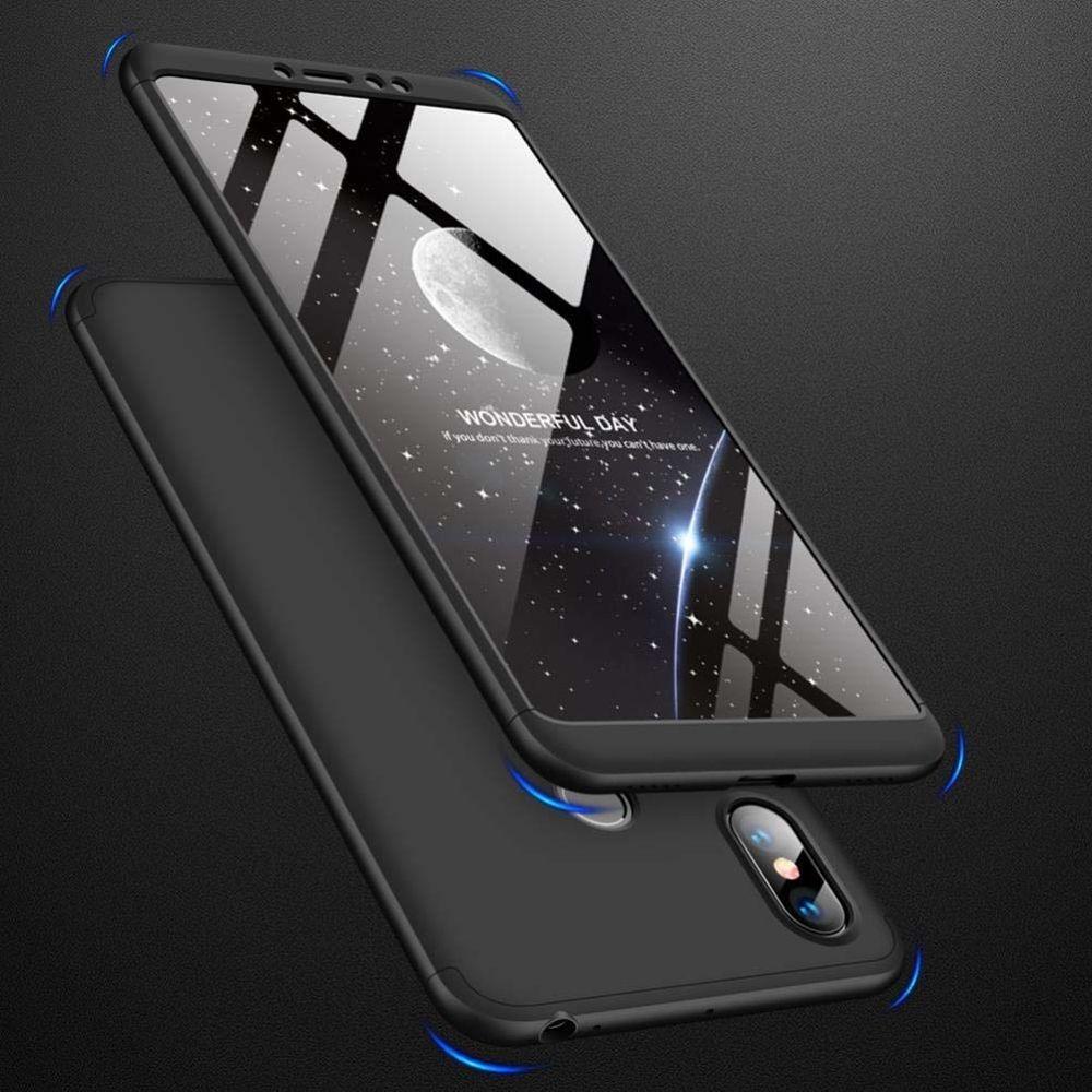 Etui 360 na całą obudowę przód + tył Samsung Galaxy A40 czarne + szkło hartowane