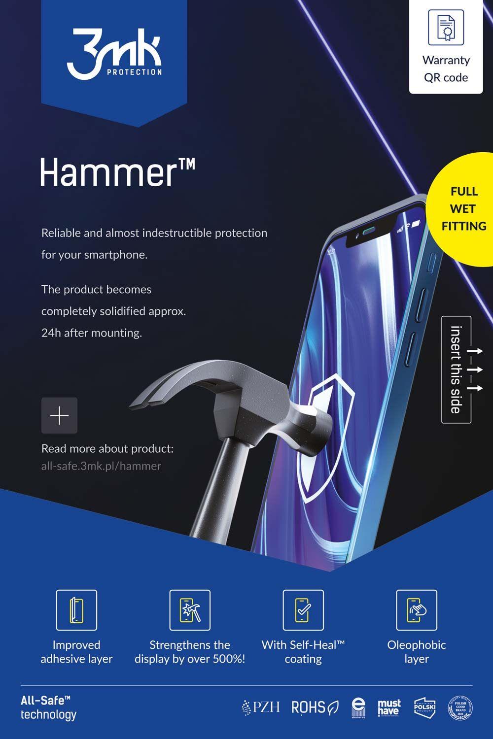 Protective films 3mk All-Safe - AIO Hammer Phone Full Wet Fittting 5 pcs (only compatible with the new plotter)