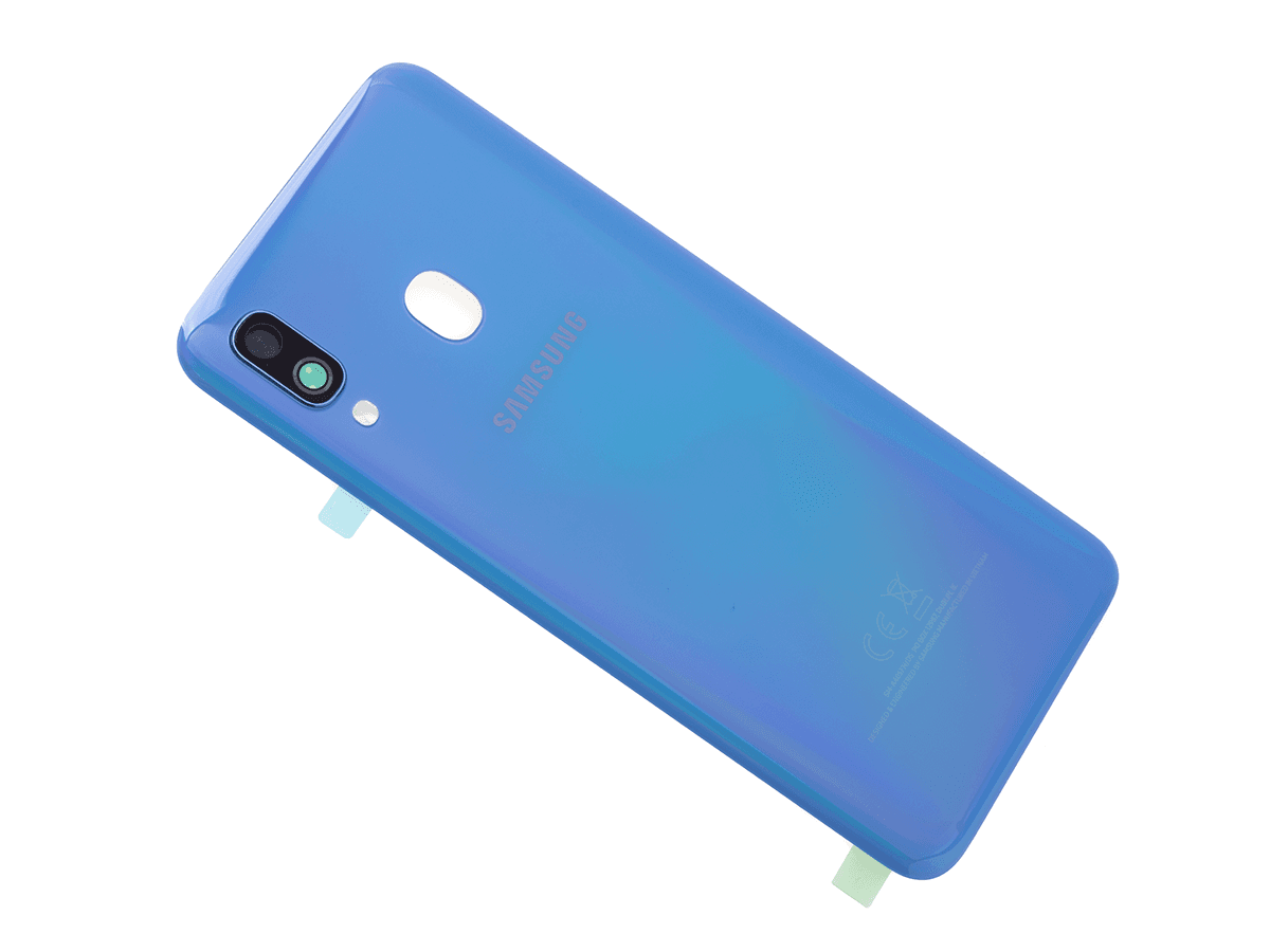 Klapka baterii Samsung SM-A405 Galaxy A40 niebieska + szkiełko aparatu