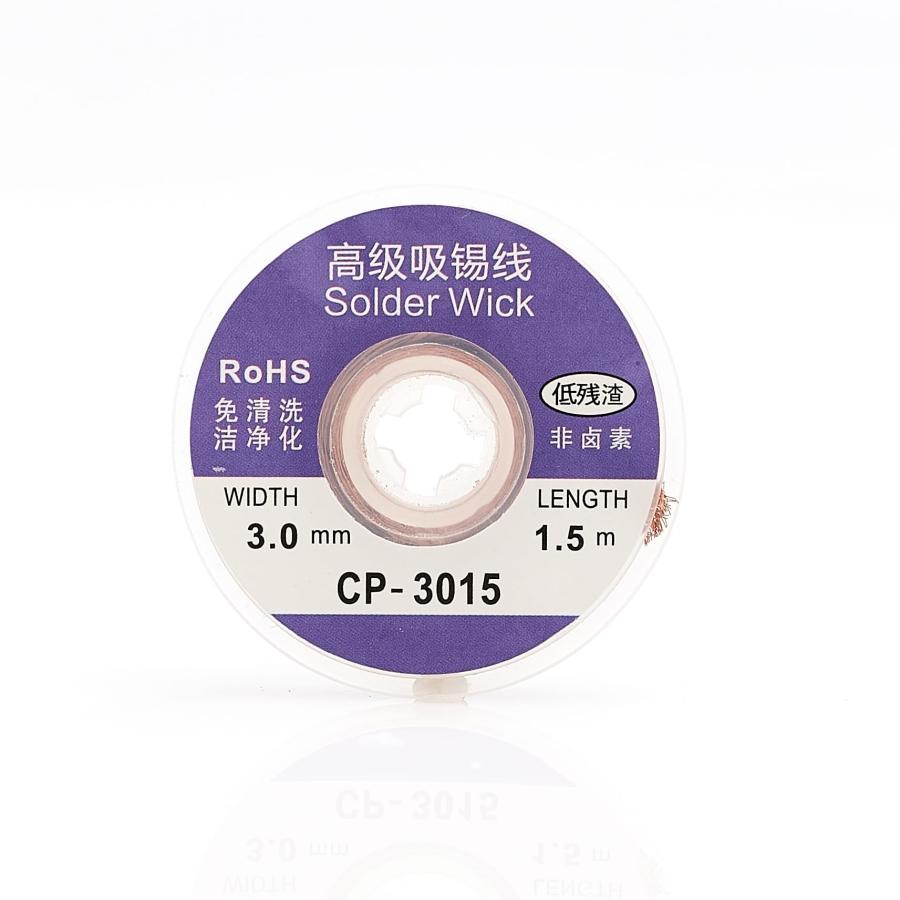 Miedź do ściągania cyny / plecionka lutownicza 3 mm ( długość 1,5m) Solder Wick CP-3015