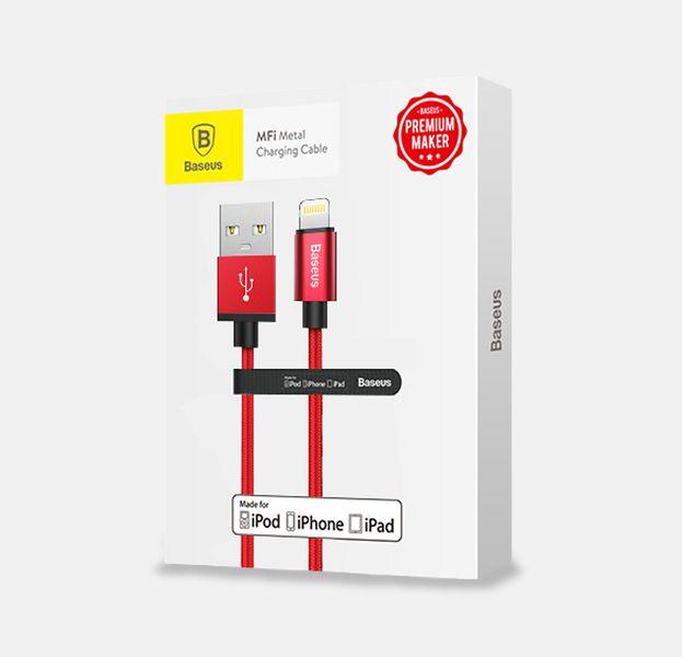 Kabel USB Basues MFI Lightning iPhone 2.4A czerwony