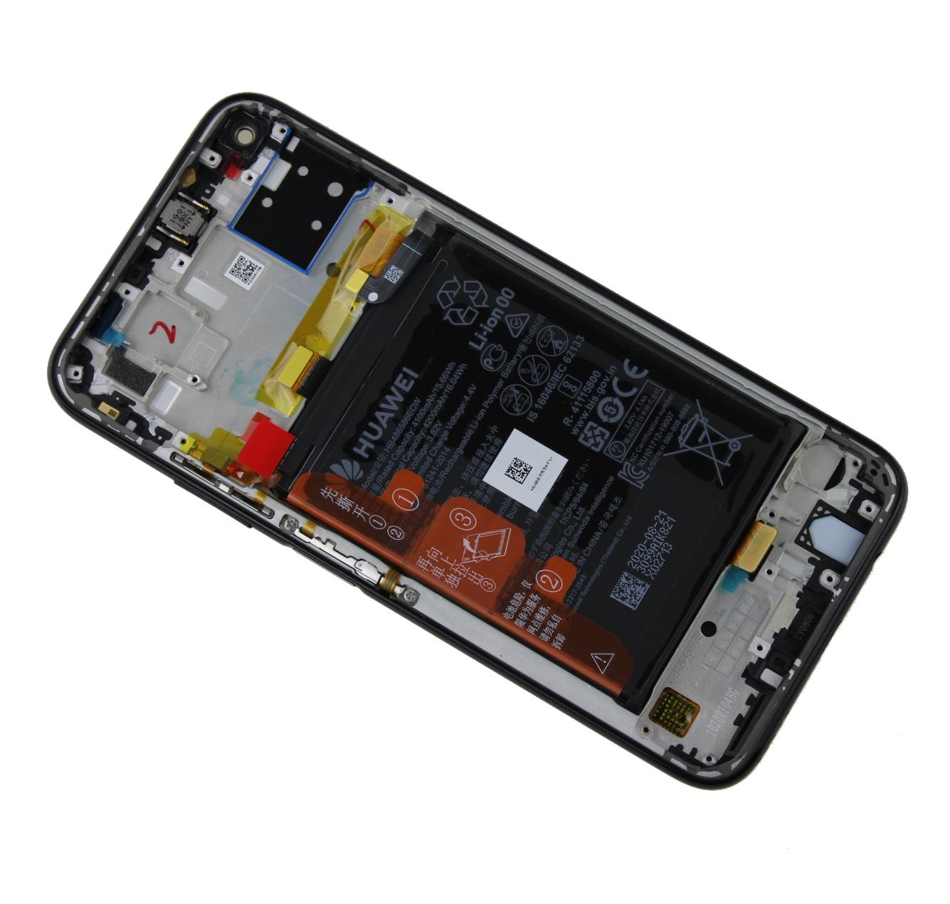 Oryginalny Wyświetlacz LCD + Ekran dotykowy + Bateria Huawei P40 Lite - czarny