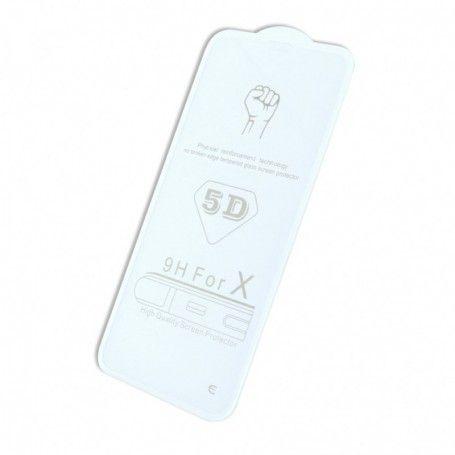 Szkło hartowane 5D Full Glue iPhone X / XS / 11 Pro białe