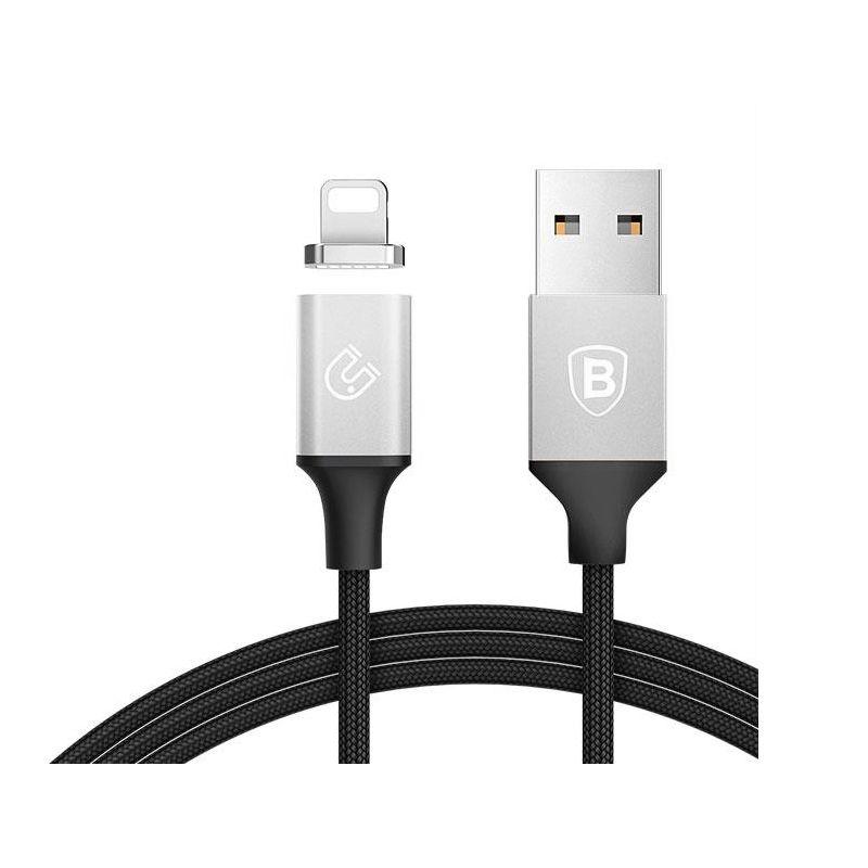 Kabel USB Baseus Insnap magnetyczny iPhone 1,2m srebrno-czarny