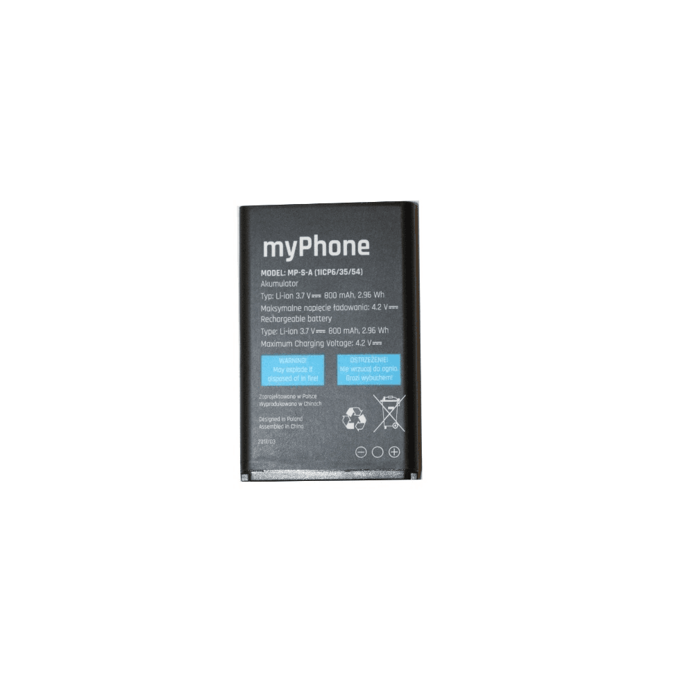 Battery myPhone SIMPLY 2/1045/1082/1083/ONE/Metro MP-S-A, 800mAh