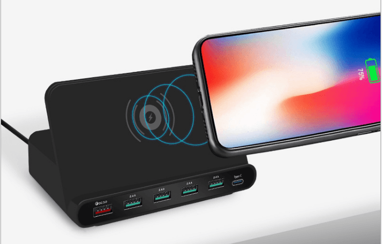 Charger - 5x USB charging station + PD and induction charging