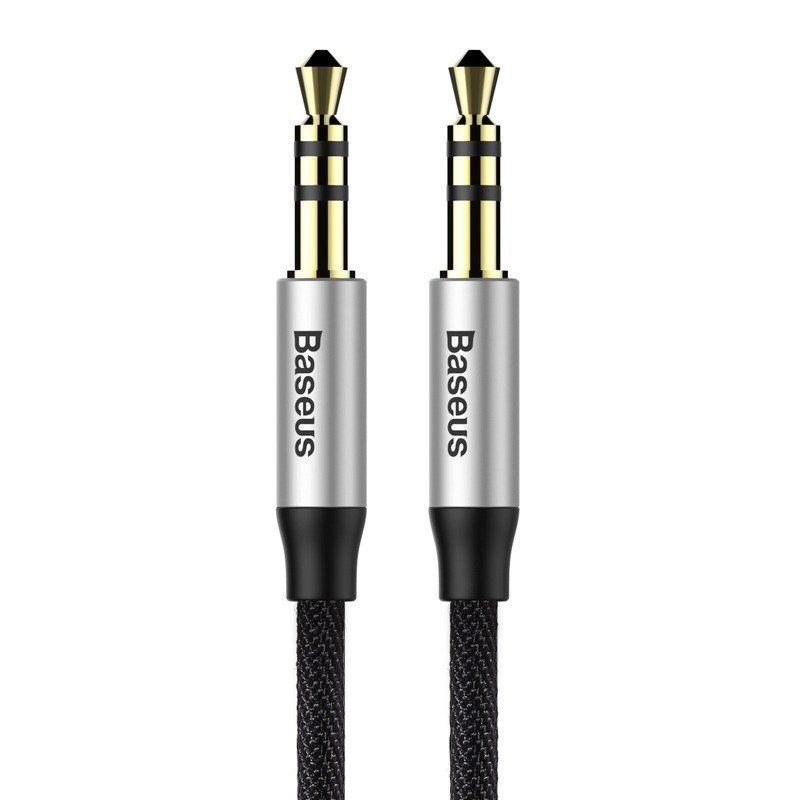 Baseus Kabel audio mini jack 3,5mm AUX Yiven 1,5m czarno-srebrny (CAM30-CS1)