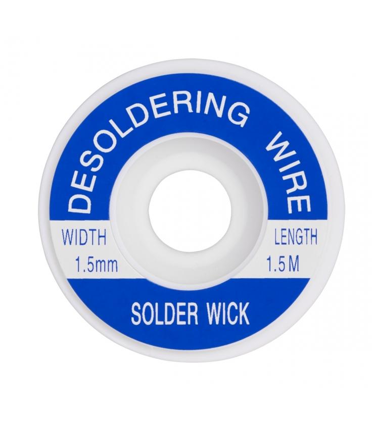 Miedź do ściągania cyny / plecionka lutownicza 1,5 mm (długość: 1,5 m) Solder Wick
