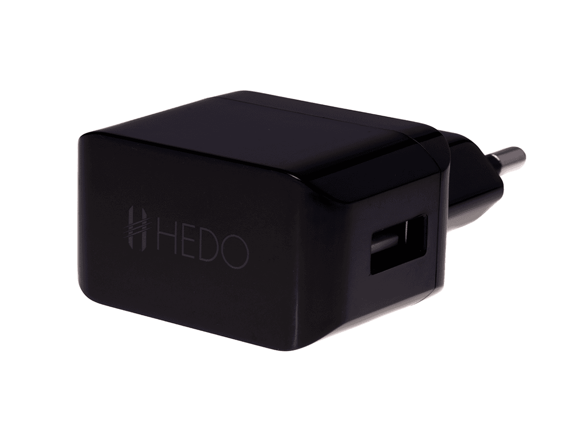 Adapter ładowarka sieciowa USB HEDO 2,1A - czarna (oryginalna)
