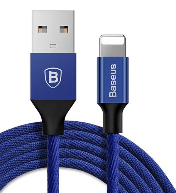 Kabel USB iPhone Lightning Baseus Rui 2,4A 1m niebieski