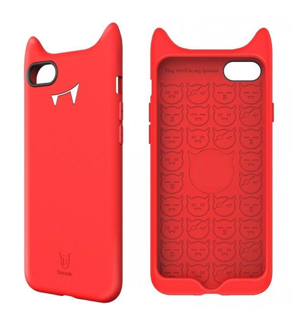 Gumowa Nakładka Baseus Devil Baby iPhone 7 /  iPhone 8  czerwony