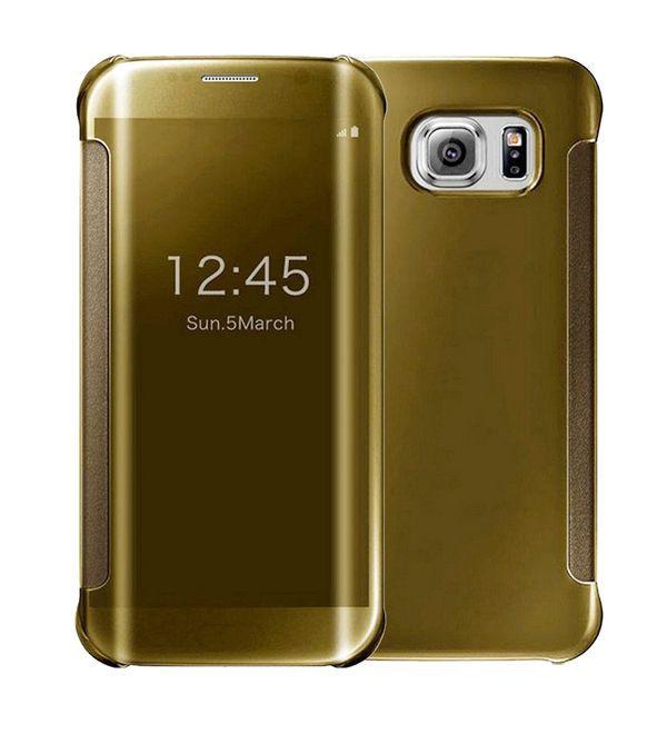 FLIP WALLET MIRROR SAMSUNG SM-G930 Galaxy S7 Gold