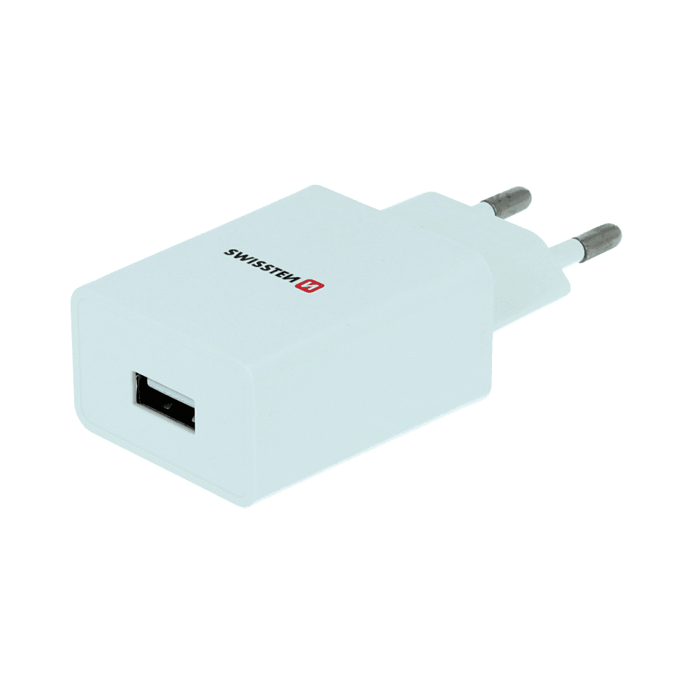 SWISSTEN TRAVEL CHARGER SMART IC WITH 1x USB 1A POWER WHITE