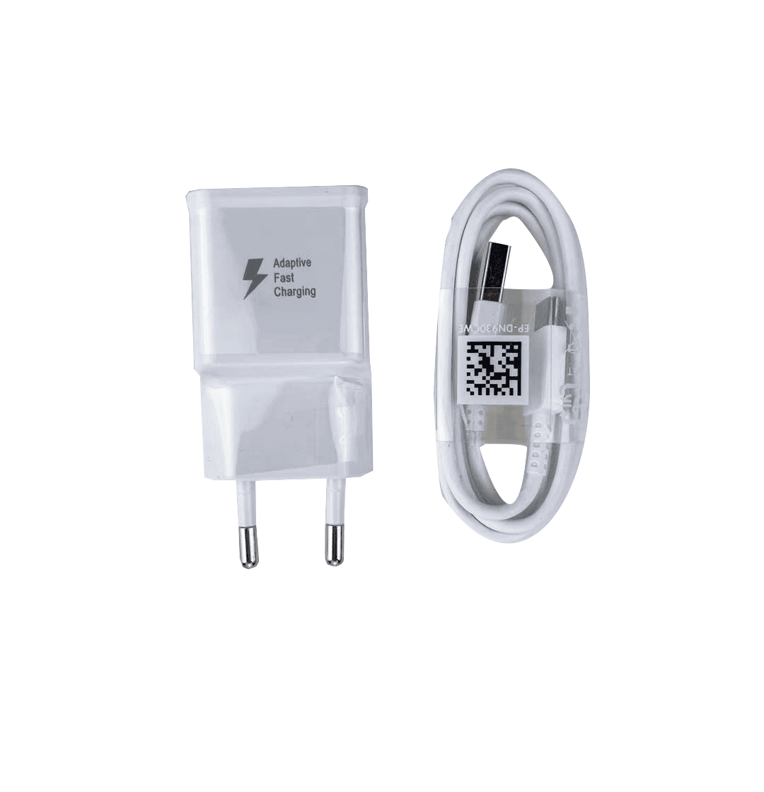 Ładowarka EP-TA20EWE + kabel USB Type-C EP-DN930CWE Samsung (Fast Charge) - biała