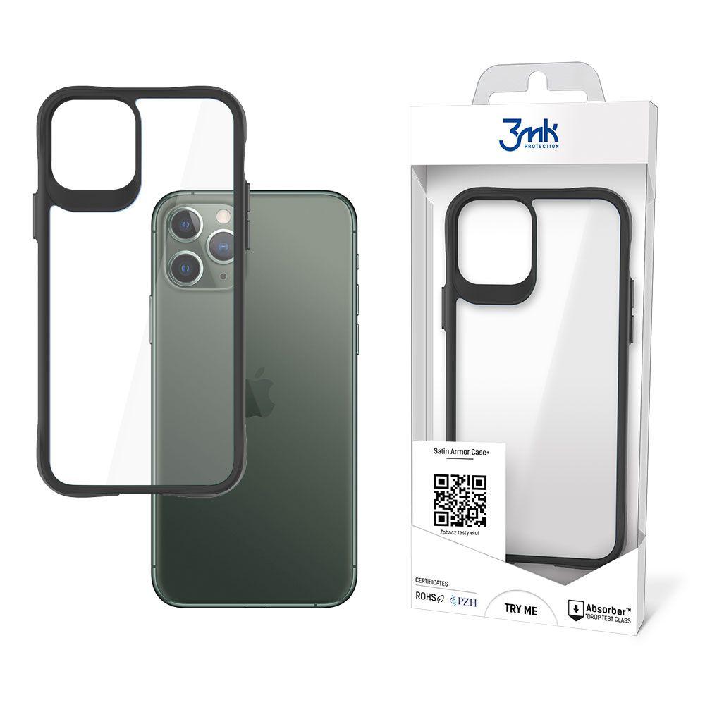 Nakładka Etui 3mk Satin Armor Case+ (czarna ramka) - iPhone 11 Pro Max