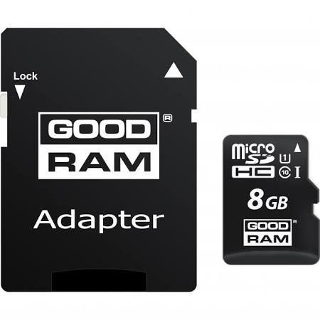 Karta pamięci Goodram micro SDHC 8GB + adapter
