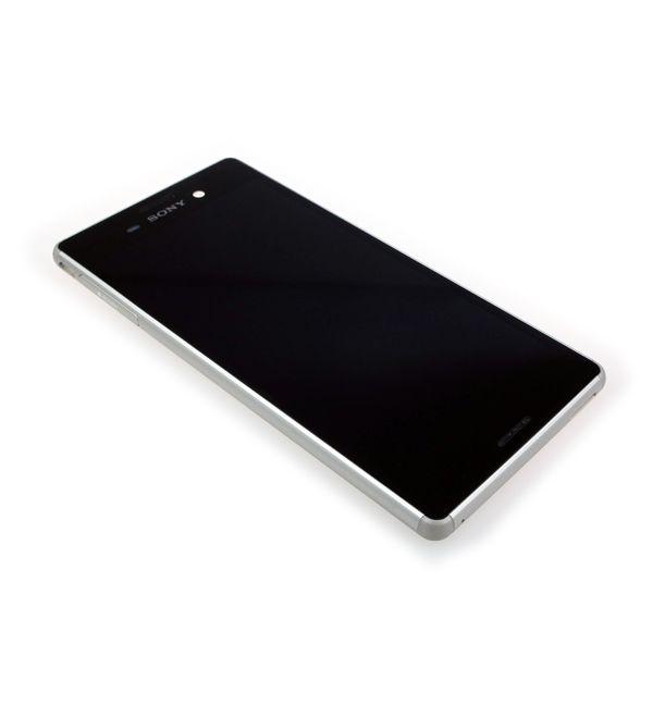 Wyświetlacz LCD+ekran Sony M4 Aqua czarny + srebrna ramka (demontaż) oryginalny