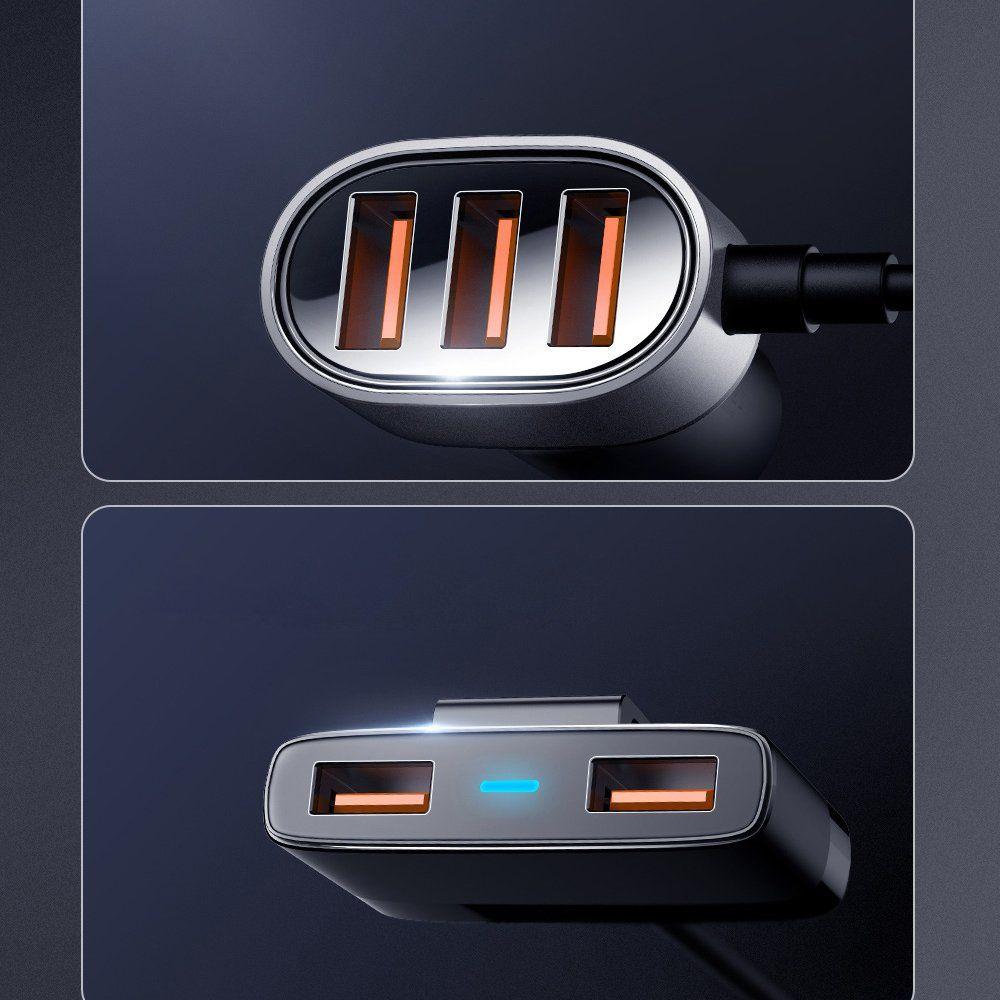 Joyroom smart car charger 5x USB 6,2 A with Extension black (JR-CL03)