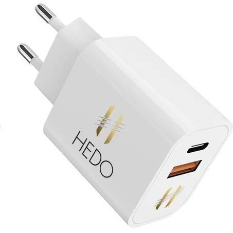Adapter Ładowarka sieciowa HEDO USB PD+ QC 3.0 20W biały (H-CRNCWG01)