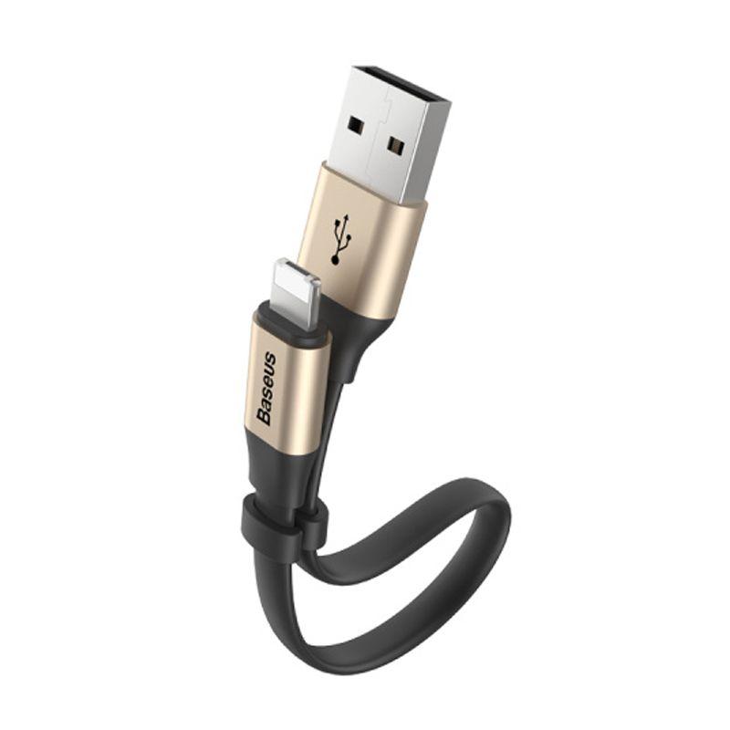 Kabel USB Baseus 2w1 (Android/iOS) złoty 2A 23cm