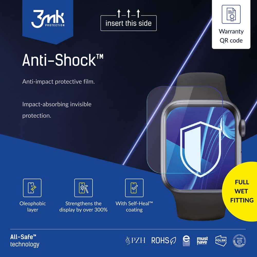 Folia ochronna 3mk all-safe AIO - Anti-Shock Watch Full Wet - 5 sztuk (kompatybilne tylko z nowym ploterem)