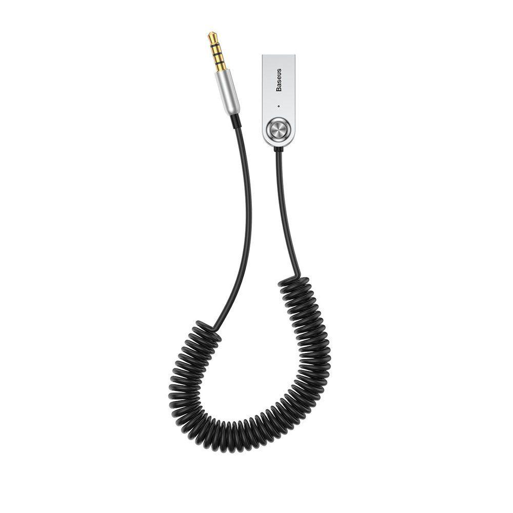 Baseus odbiornik dźwięku Bluetooth 5.0 kabel adapter audio AUX jack czarny (CABA01-01)