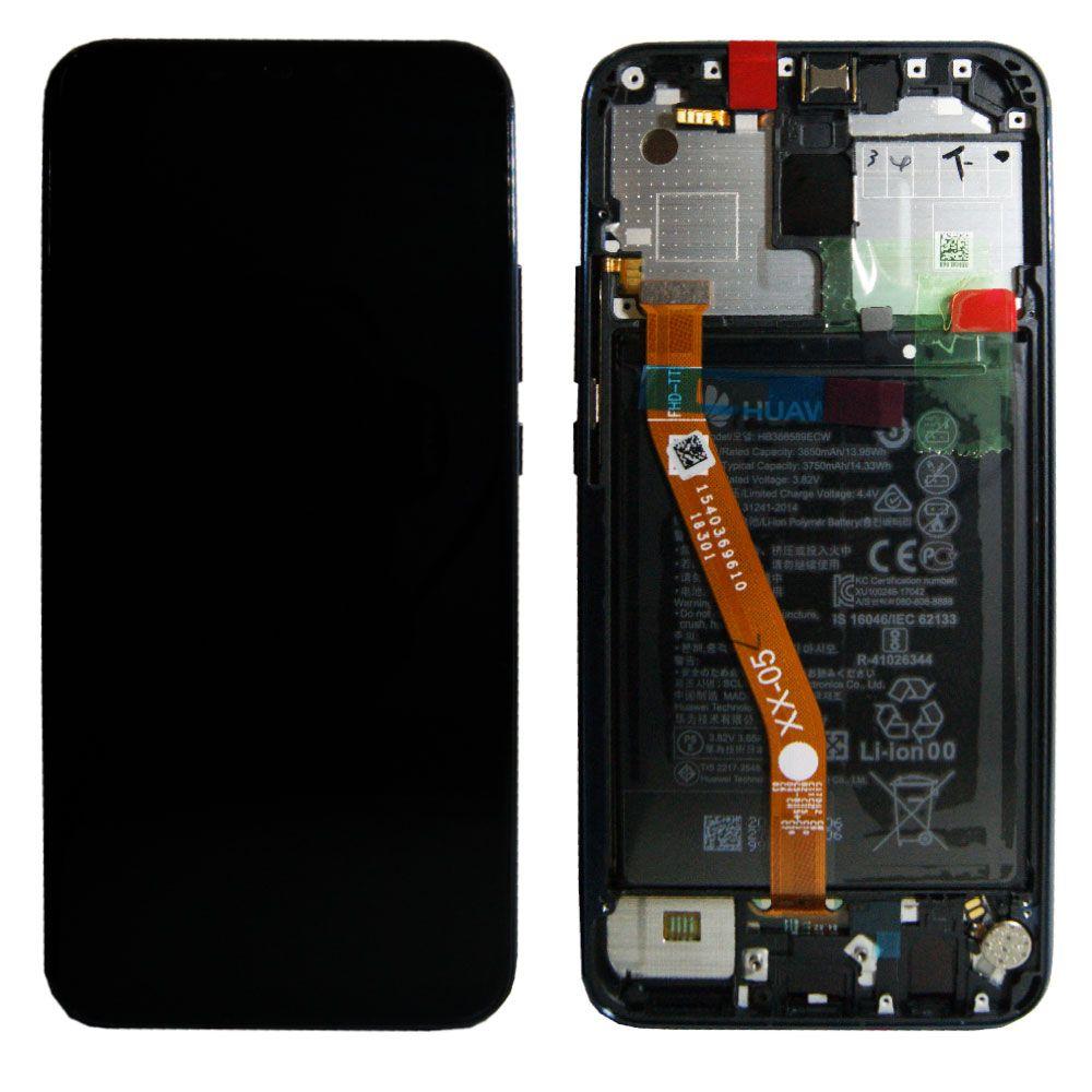 Oryginalny Wyświetlacz LCD + ekran dotykowy Huawei Mate 20 lite z ramką i baterią czarny