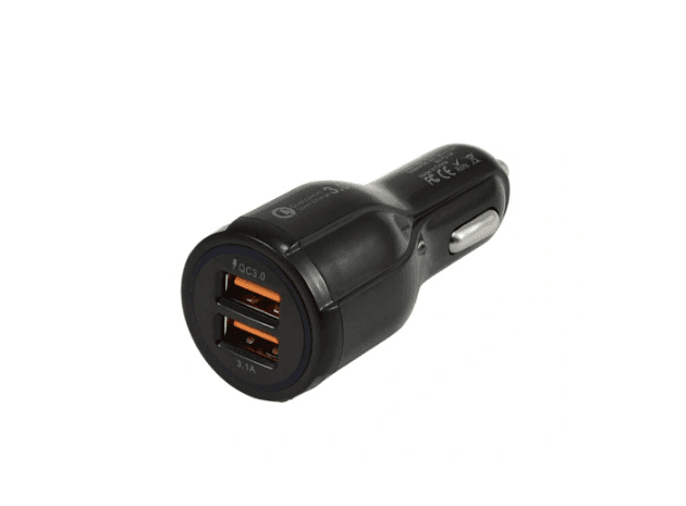 Ładowarka samochodowa 6A 2x USB 3.0 czarna (BLISTER)