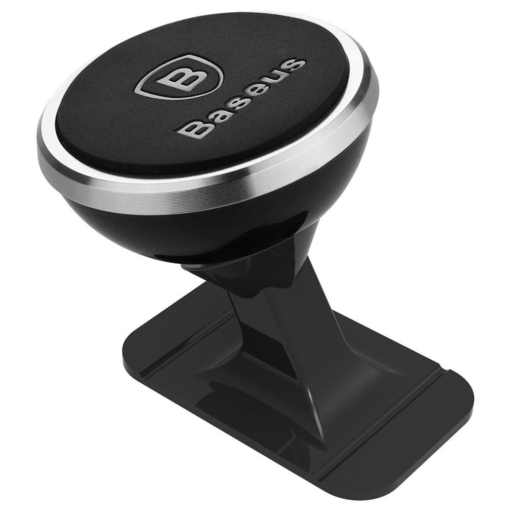 Baseus 360-Degree przyklejany magnetyczny uchwyt samochodowy do telefonu srebrny (SUGENT-NT0S)