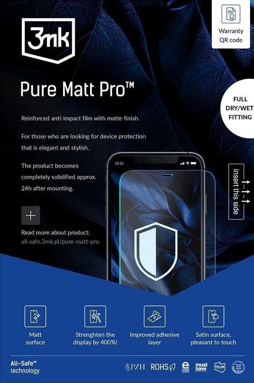 Folia ochronna 3mk all-safe AIO - Pure Matt PRO Phone Dry & Wet - 5 sztuk (kompatybilne tylko z nowym ploterem)