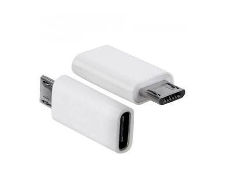 ADAPTER DO ŁADOWANIA/TRANSMISJI Typ-C - micro USB Biały