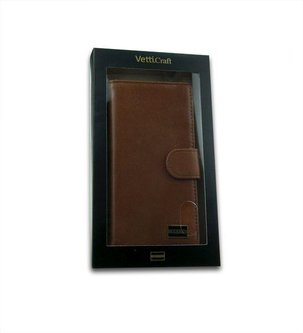 Autonomy Wallet Book Case Vetti Premium Sony Z5 Comp Brown