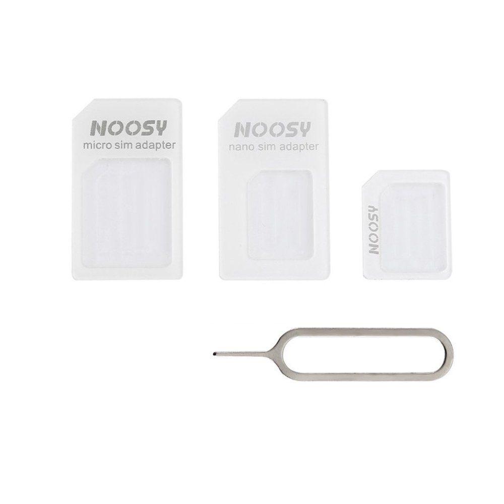Adapter Karty SIM (nano SIM + micro SIM) NOOSY białe + klucz