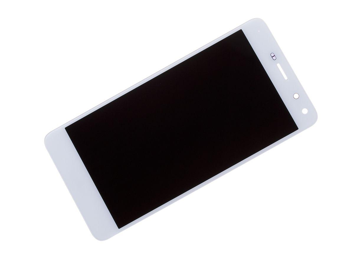Wyświetlacz LCD + ekran dotykowy Huawei Y5 / Y6 2017 srebrny / biały