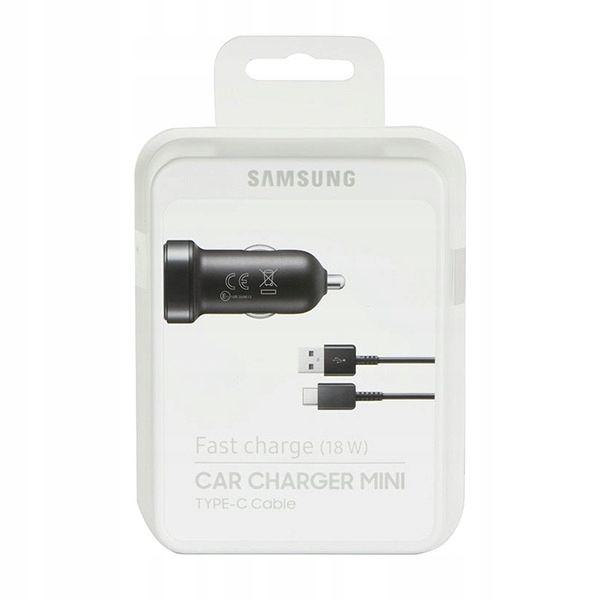 Ładowarka samochodowa Samsung 2A Fast + kabel typ C (oryginalna)