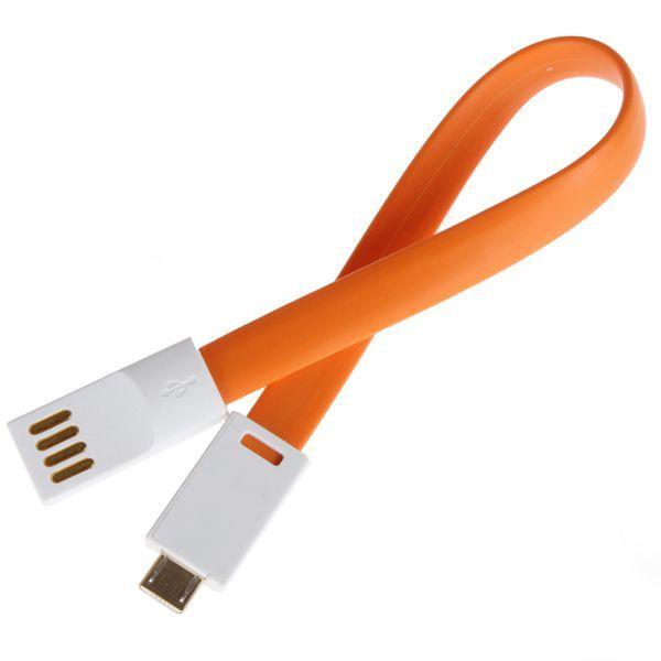Kabel USB Samsung micro USB pomarańczowy 20 cm