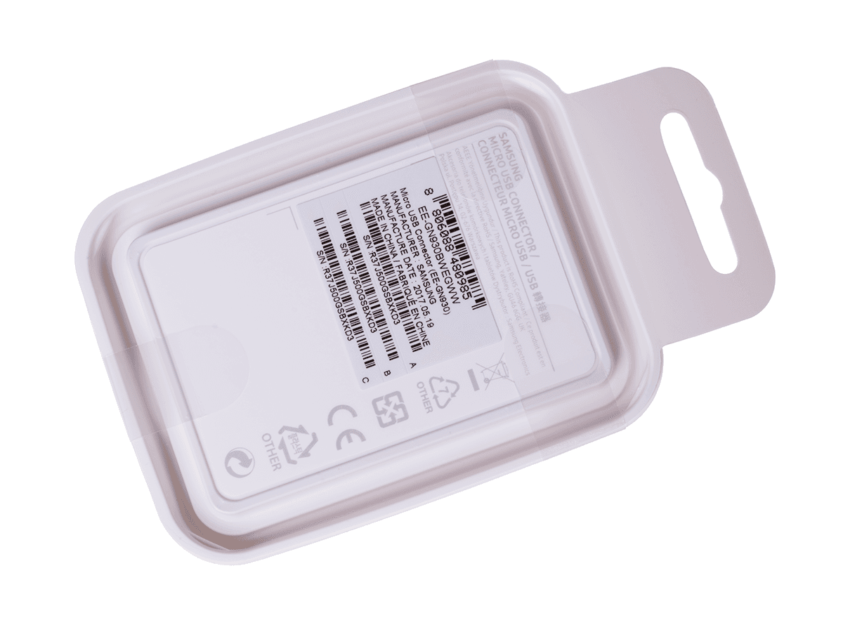 Oryginalny Adapter Micro USB do USB Typ c Samsung biały