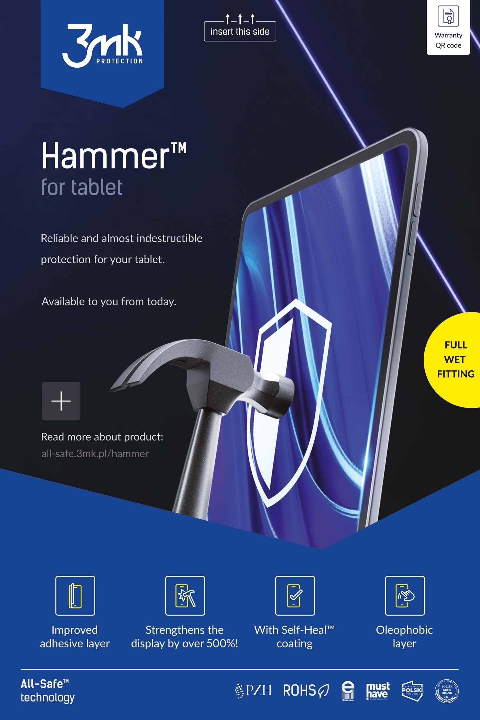 Folia ochronna 3mk all-safe AIO - Hammer Tablet Full Wet - 5 sztuk (kompatybilne tylko z nowym ploterem)