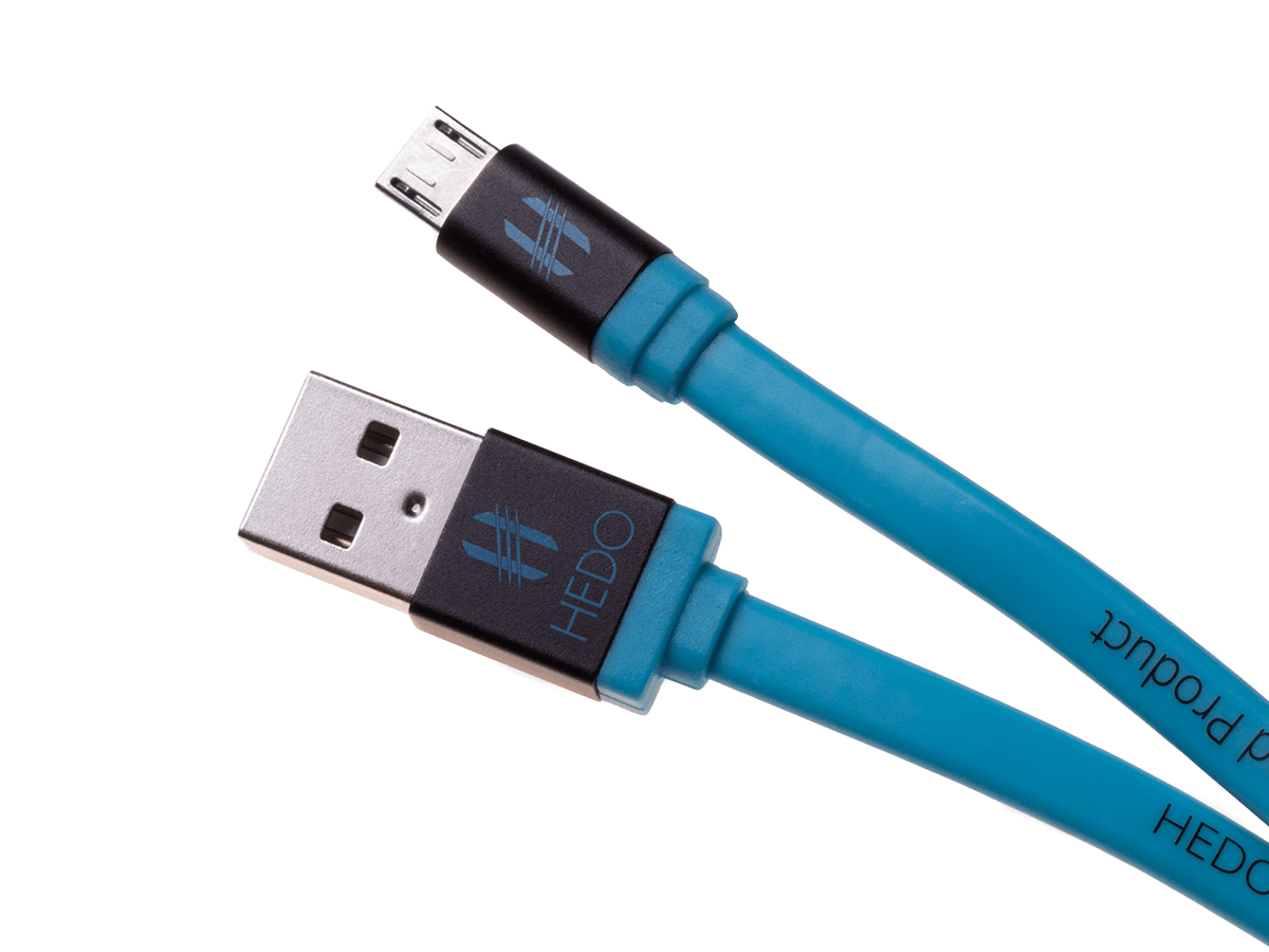 KABEL MICRO-USB HEDO UNIWERSALNY - NIEBIESKI Fast charge (ORYGINALNY)