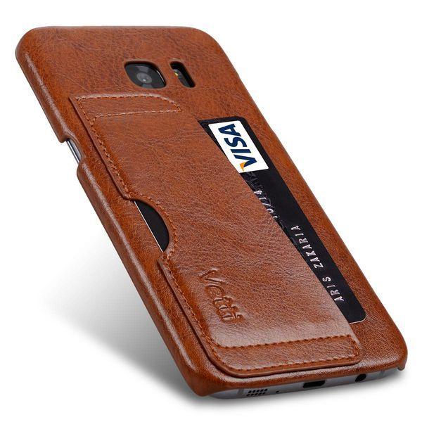Skórzany Back Cover VETTI Samsung Galaxy S7 EDGE G935 brązowy