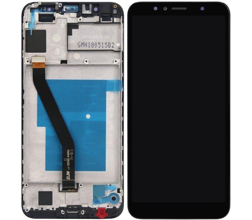Wyświetlacz LCD + ekran dotykowy Huawei Y6 2018 / Honor 7A czarny + ramka