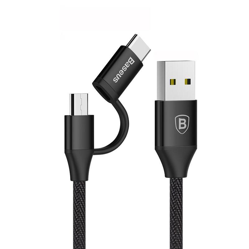 Kabel USB Baseus Yiven 2w1 (micro/type-C) Fast charge 1m czarny ( CAMTYW-01 )